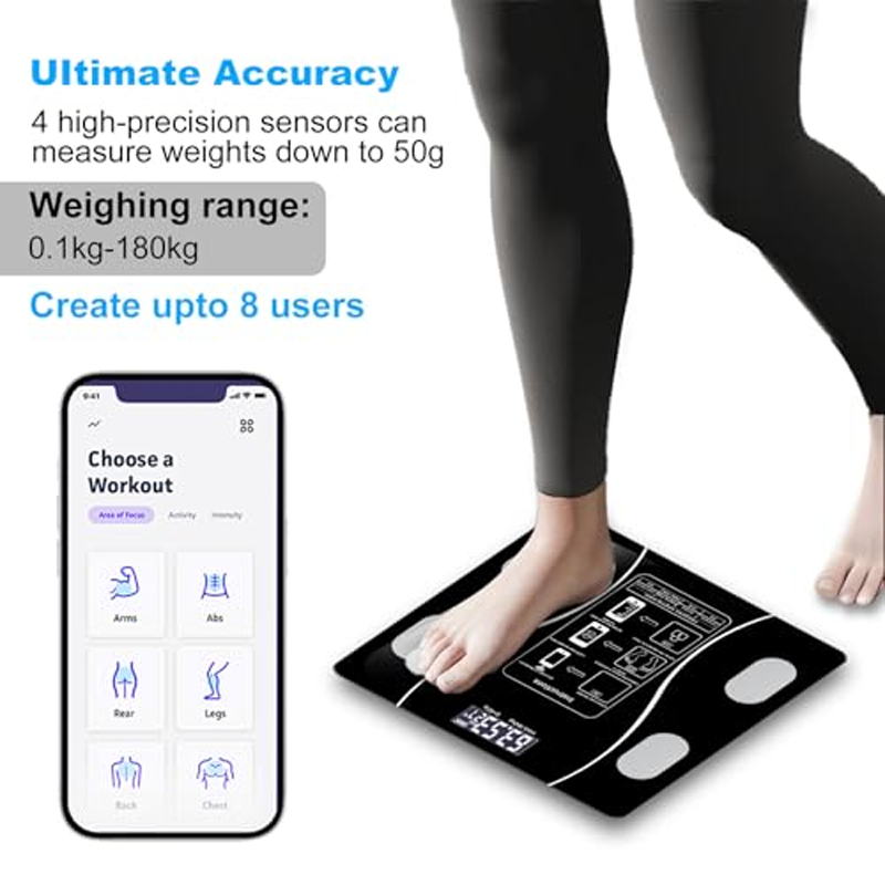 Charging Bluetooth APP body fat scale, human body weighing, intelligent and accurate body fat measur