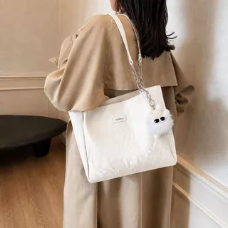กระเป๋าผ้า Tote bag กระเป๋าโท้ทหนังแฟชั่นสำหรับผู้หญิง กระเป๋าสะพายไหล่หรูหราและอินเทรนด์