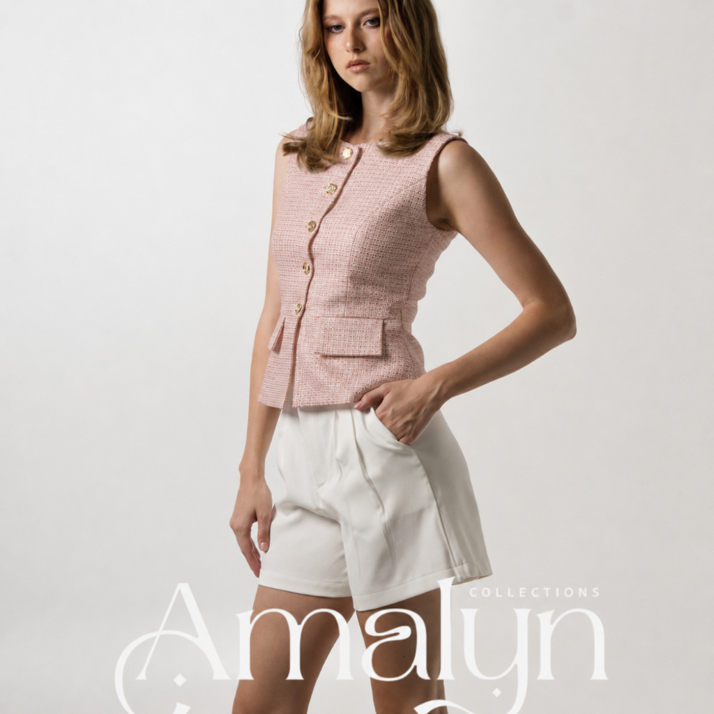 เสื้อกั๊กผ้าทวีต Amalyn Tweed Vest | Amalyn Collections