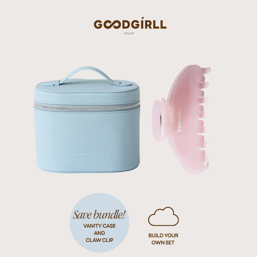 GOODGIRLLSTUFF| Save Bundle The Vanity Set: 1 Oyster Vanity Case + 1 Hair Clip (Set คู่  กระเป๋า Van