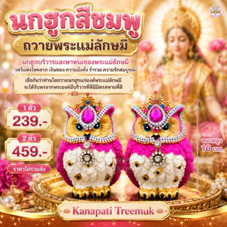 นกฮูกสีชมพูถวายพระแม่ลักษมี 🕉 🦉บริวารและพาหนะของพระแม่ลักษมี เทวีแห่งโชคลาภ เงินทอง ความมั่งคั่งร่ำรวย ความรักสมบูรณ์💰