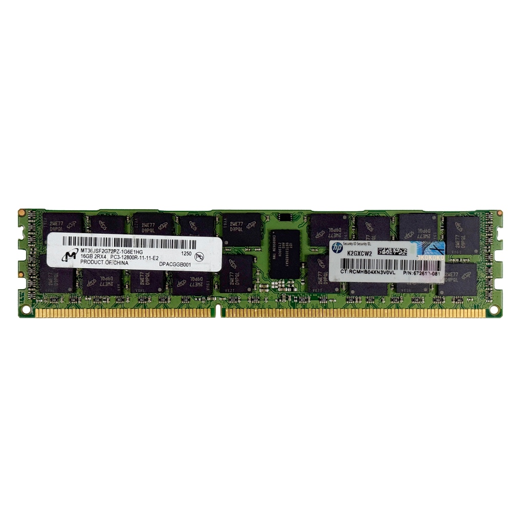 แรมเซิร์ฟเวอร์ Micron 16GB DDR3 1600MHz ECC RDIMM สำหรับบอร์ด Xeon X79 X99 (มือสอง)