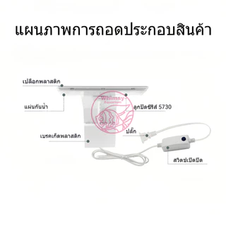 โคมไฟ LED สำหรับตู้ปลา แบบหนีบ ไฟเลี้ยงปลา 5W ระบายความร้อนได้ดี