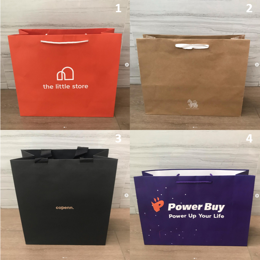 ถุง ถุงกระดาษ แบรนด์ the little store , สิงห์ Singha , copenn. และ POWER BUY ของแท้ ใช้ใส่ของ เสื้อผ