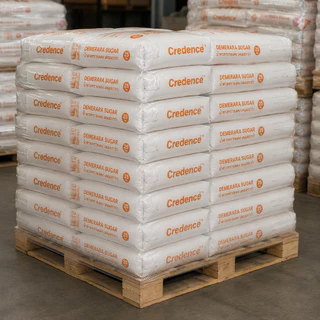 [ยกกระสอบ25ถุง] น้ำตาลทรายแดง Credence Demerara Sugar 1กก.X25ถุง