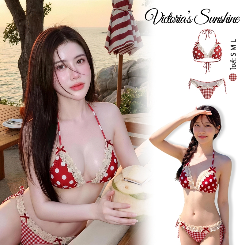 bikini sexy ชุดว่ายน้ำ 2 ชิ้น เสื้อตาข่ายซีทรูลายปลาดาว Y2K คู่กระโปรงสั้นลายดอกไม้สีส้มสดใส ลุคไปทะเลแซ่บๆ#1203