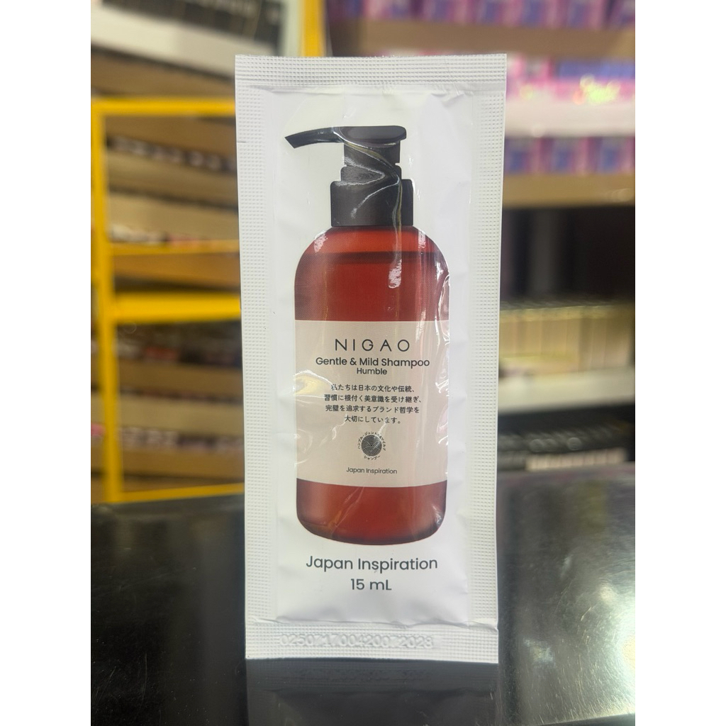 NIGAO Japan inspiration 15 ml นิกาโอะฮัมเบิลเจนเทิลแินด์มายด์ แชมพู15มล