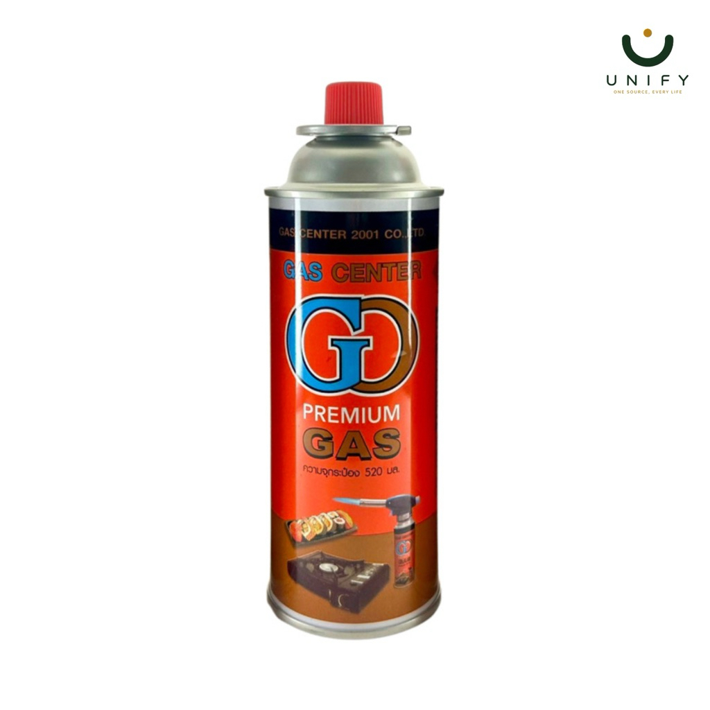 [1 กระป๋อง] แก๊สกระป๋อง GC Premium Gas 520ml แก๊สเตาปิกนิก แก๊สแคมป์ปิ้ง หัวพ่นไฟ Butane Gas