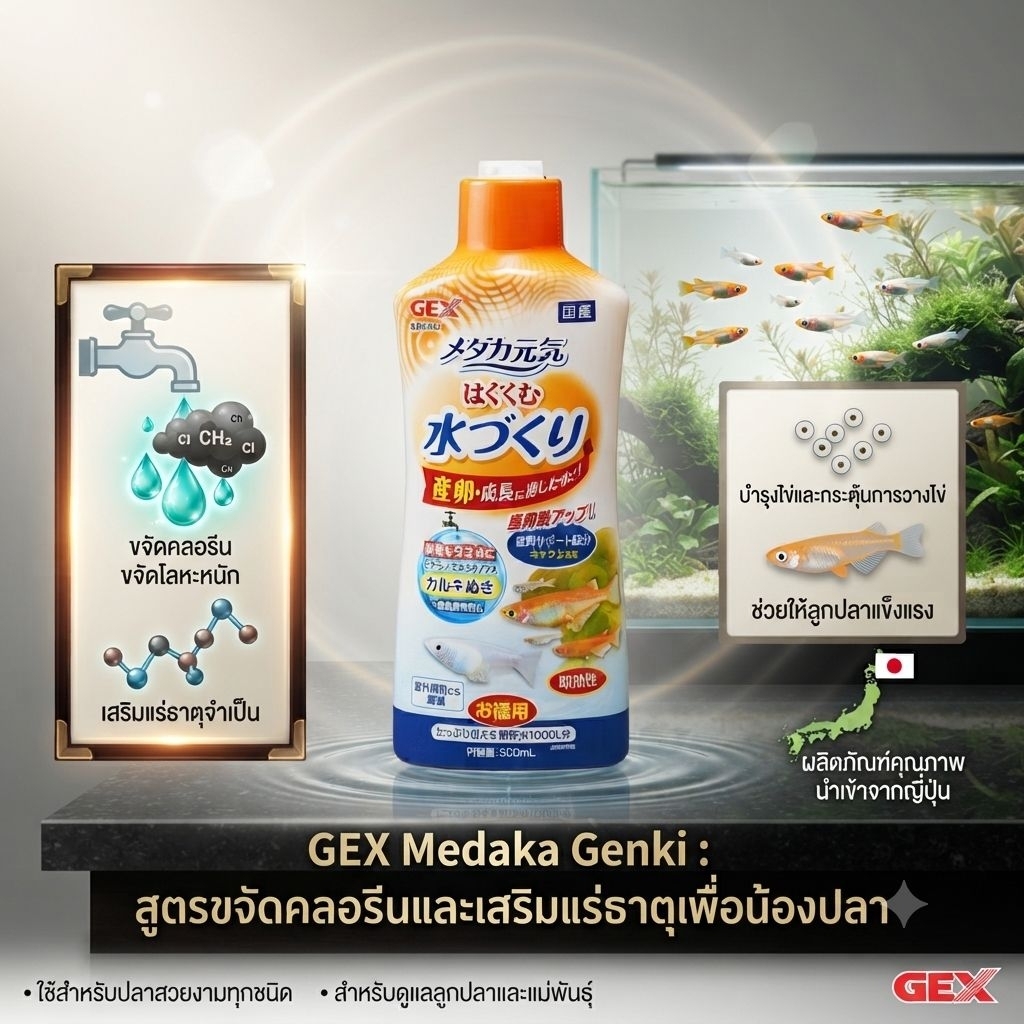 ตัวปรับสภาพน้ำเลี้ยงปลาเมดากะgexจากญี่ปุ่น