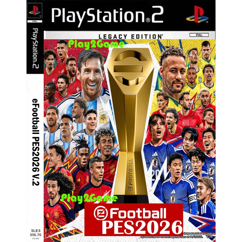แผ่นเกมส์ PES 2026 V.2 World Cup Plastation 2 คุณภาพสูง ราคาถูก