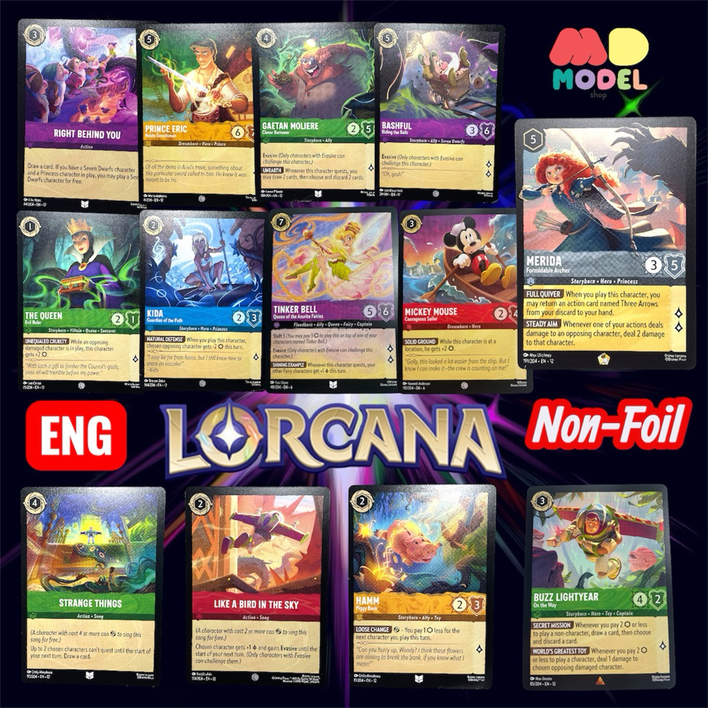 การ์ดดิสนีย์ LORCANA “ENG” (Non-Foil) Disney TRADING CARD GAME