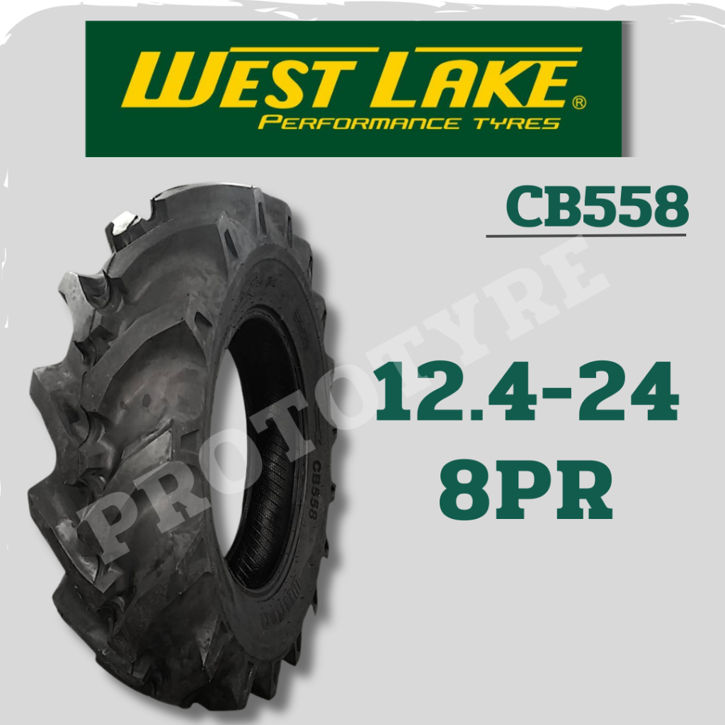 ยางรถไถ 12.4-24 8PR ยี่ห้อ WEST LAKE รุ่น CB558