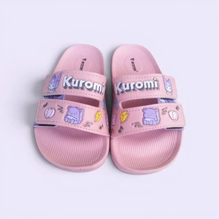 Y-ROON รองเท้าแตะแบบสวม ปรับสายได้ Kuromi-Y77 รองเท้าลิขสิทธิ์แท้ ไซส์ 24-29/30-35 *พร้อมส่ง