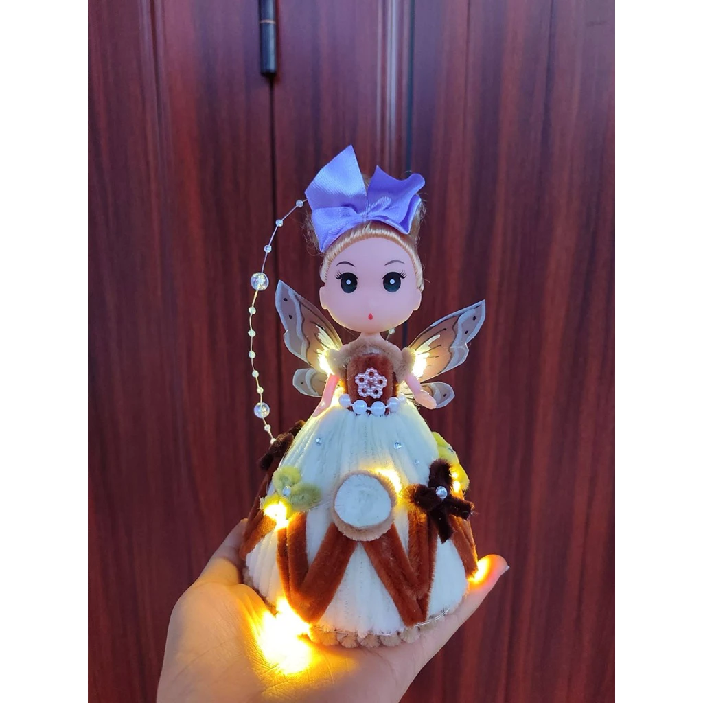 พร้อมส่งโมเดลตุ๊กตาเจ้าหญิงจัดแต่งชุดด้วยลวดกำมะหยี่ thumbnail 5