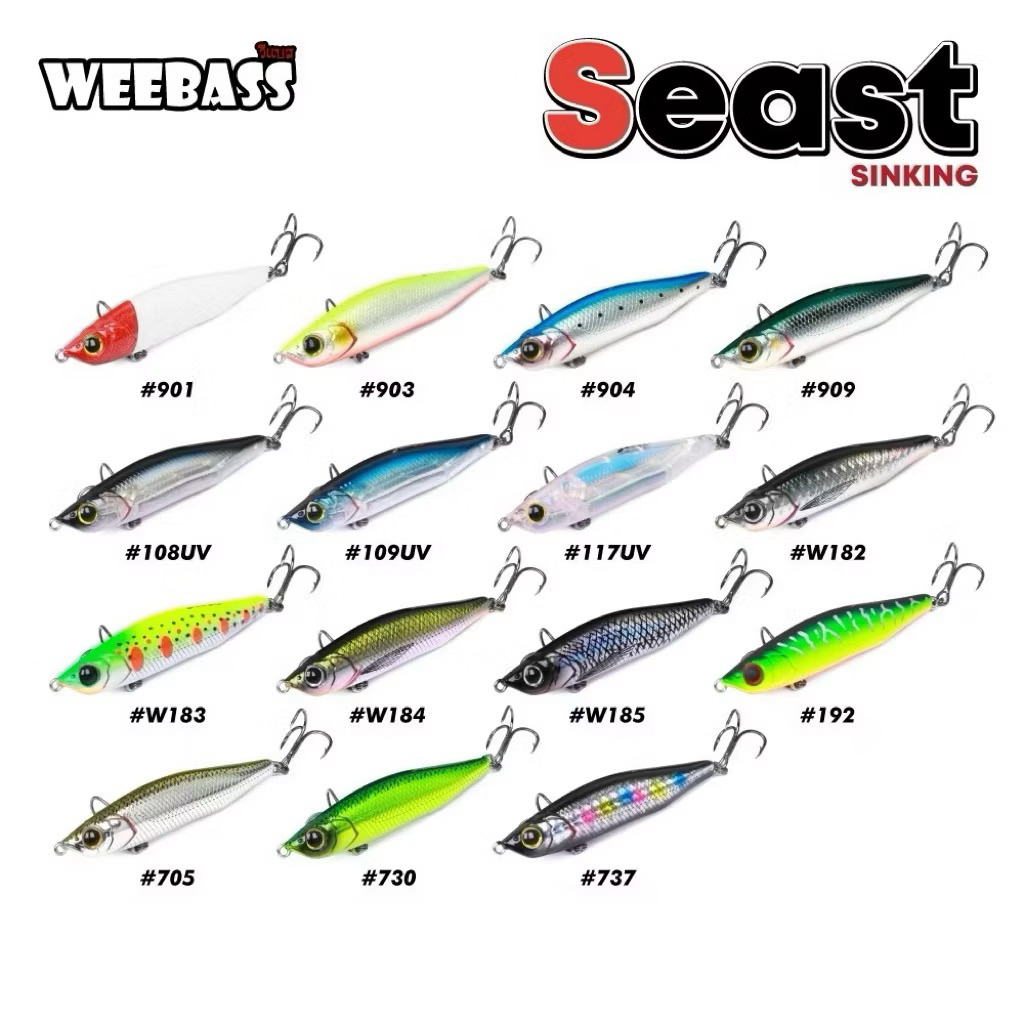 เหยื่อปลั๊กวีแบสรุ่นSEAST70 ขนาด70 mm  11.6 g อุปกรณ์ตกปลา