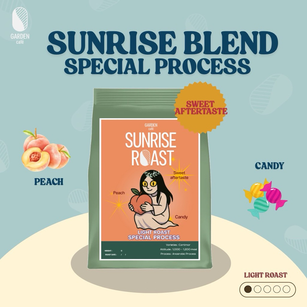 เมล็ดกาแฟ Sunrise Blend (Peach,Candy) (250g/500g)