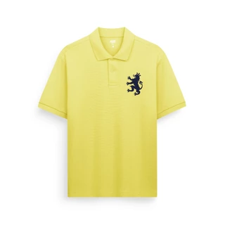AIIZ เสื้อโปโลผู้ชายผ้าปิเก้ปักสิงห์