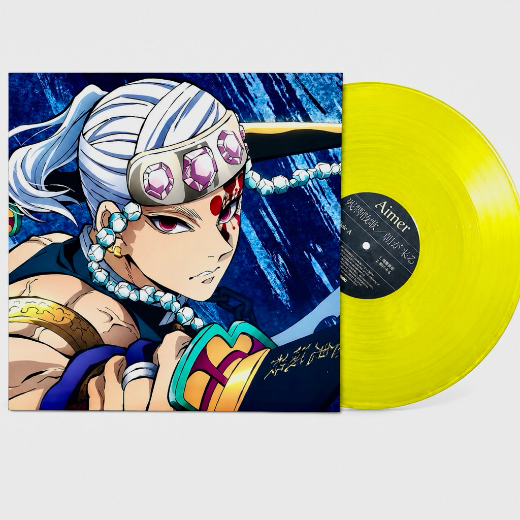 พร้อมส่ง残響散歌 / 朝が来る/Aimer（エメ）/1LP สีเหลือง/รุ่นจำกัด/แผ่นเสียง Vinyl/ใหม่เอี่ยมซีล/มีหมายเลข (สุ่มเลข)