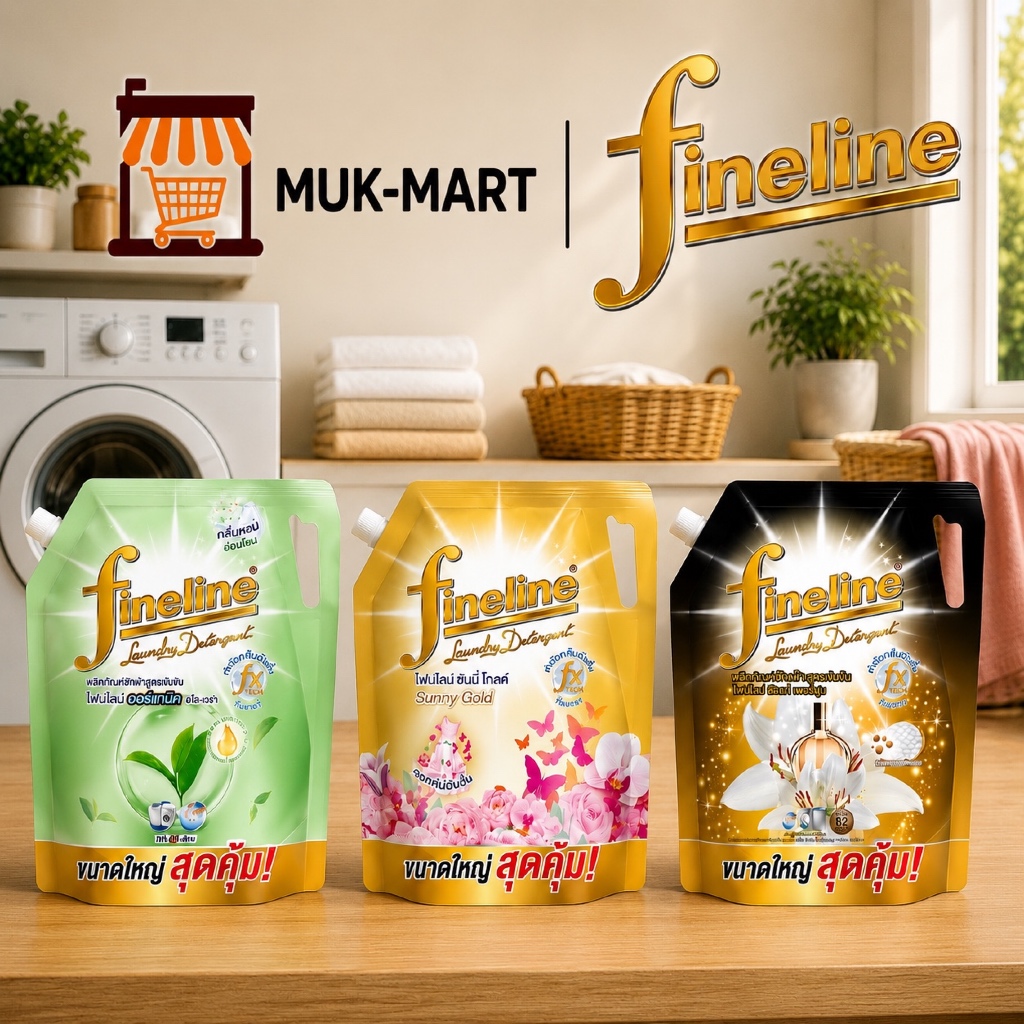 Fineline น้ำยาปรับผ้านุ่ม 1850ML Aloe Vera | Sunny Gold | Deluxe Perfume