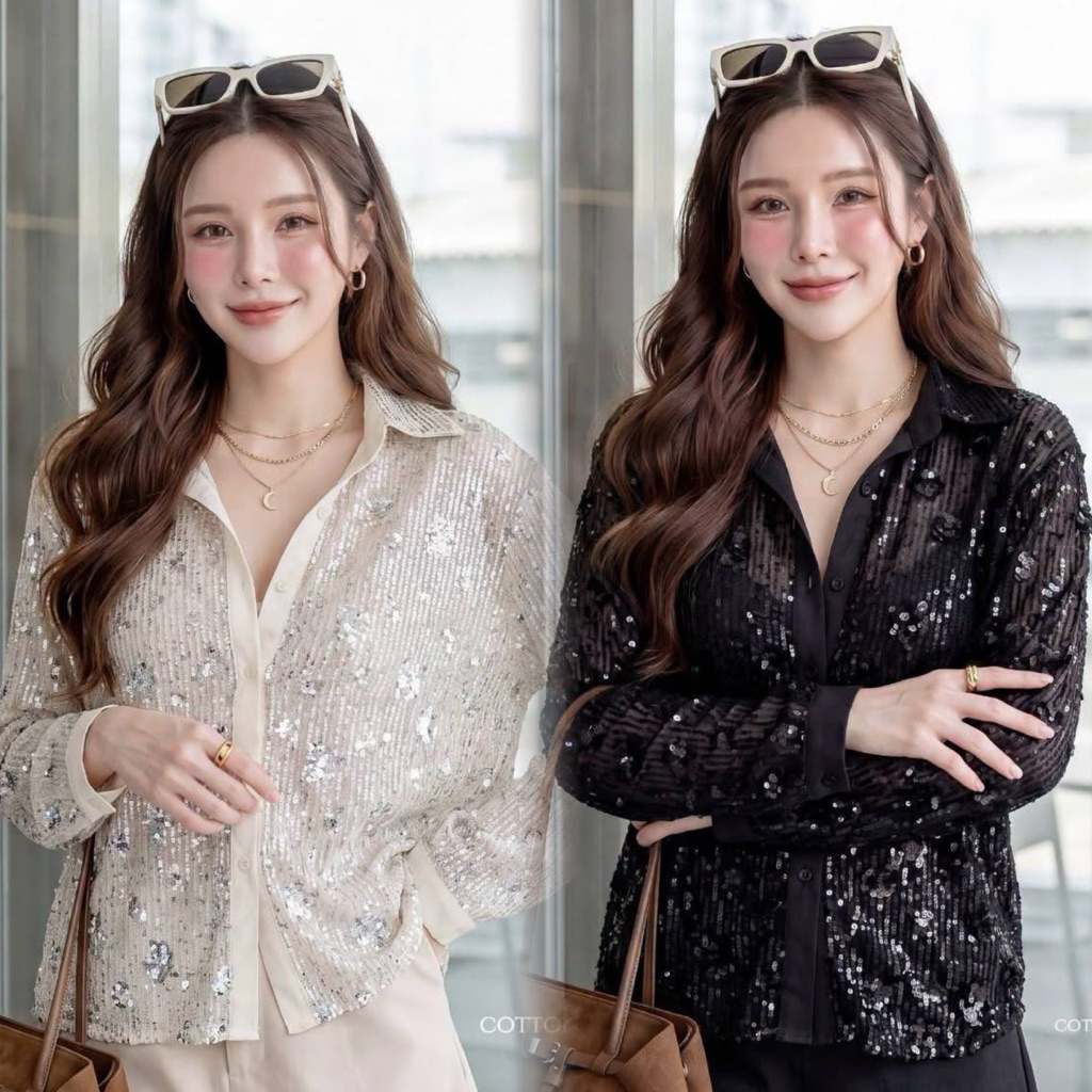 #COTTON CANDY 🍭 เสื้อเชิ้ตสีครีมวิ้ง New Seoul blink
