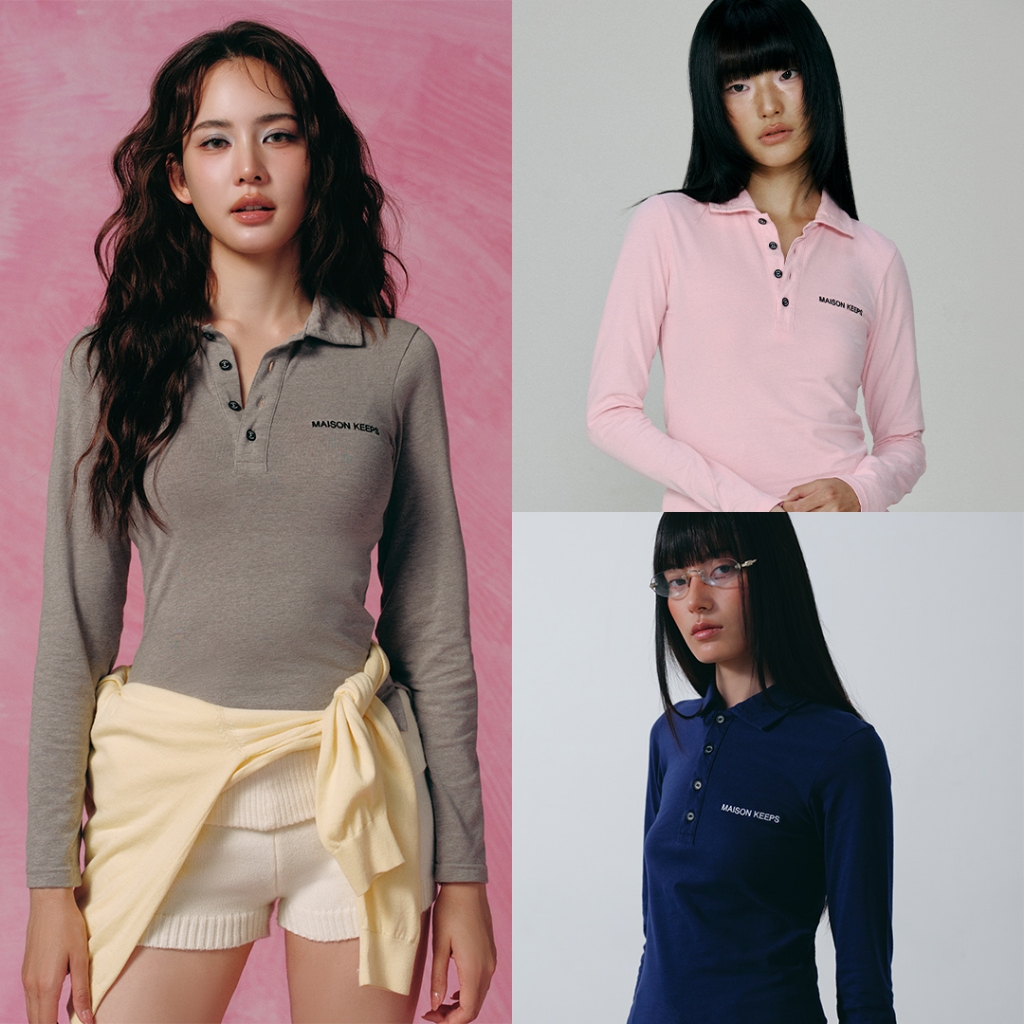 maison KEEPS | Beau Long Sleeve Polo Top | เสื้อโปโลแขนยาวทรง Slim Fit