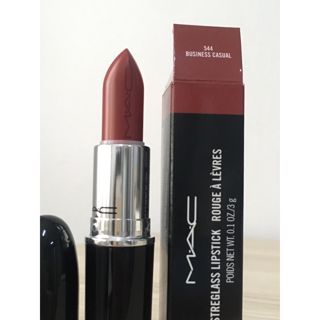 ลิป Shine สี Business Casual ป้ายไทย Mac Lipstick Lustreglass สี Business Casual