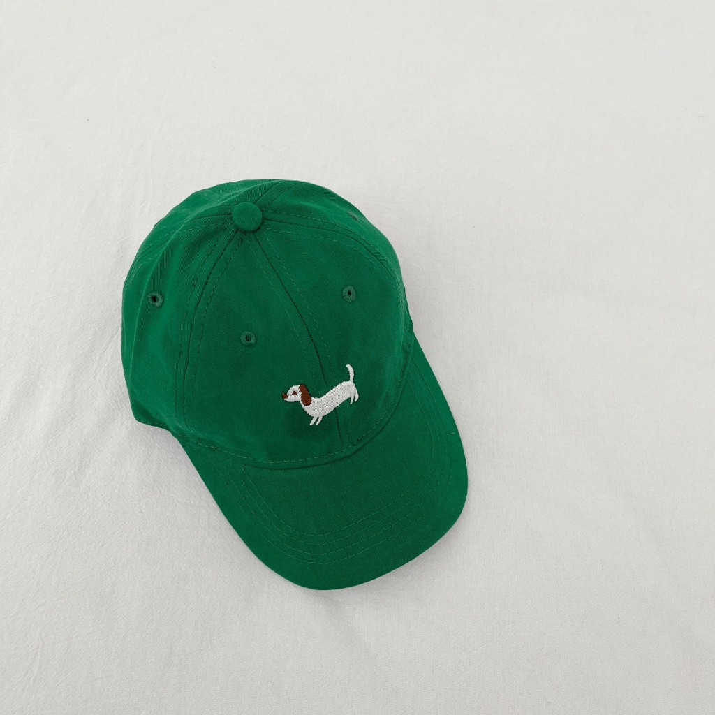 (พร้อมส่ง/ส่งด่วน🛵) Little Dachshund Cap หมวกเด็ก-หมวกแก๊ปเด็ก Minimal สไตล์เกาหลี จาก the.ugly.duckling
