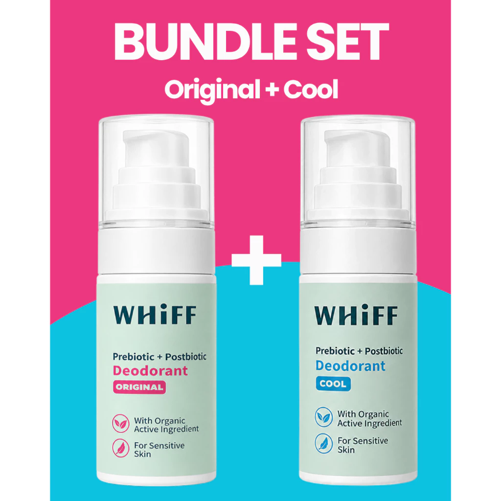 Bundle Set (Original+Cool) WHIFF Deodorant เซรั่ม สเปรย์ระงับกลิ่นกาย ระงับกลิ่นนาน 24 ชม. แห้งไว ปราศจากสีและกลิ่น 50ml