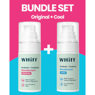 Bundle Set (Original+Cool) WHIFF Deodorant เซรั่ม สเปรย์ระงับกลิ่นกาย ระงับกลิ่นนาน 24 ชม. แห้งไว ปราศจากสีและกลิ่น 50ml