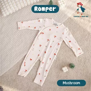 Charles x Snow Owl ชุดเด็กอ่อนผ้าดูด Original MagnetBric Romper แขน-ขายาว