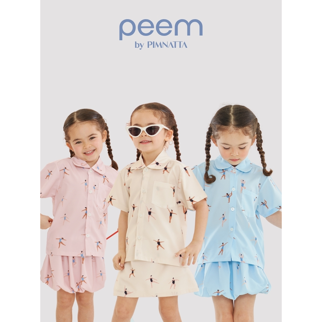 peem by pimnatta | ชุดเซ็ตเด็กหญิง ลายบัลเลต์ ลาย Whimsical ผ้าพิมพ์ลาย มีชุดคู่แม่ลูก