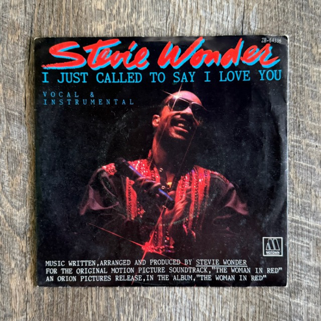 แผ่นเสียง Stevie Wonder - I just called to say i love you vinyl lp 7”(VG+)