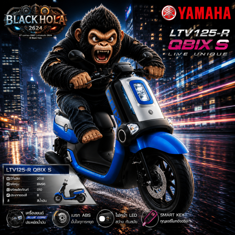 ชุดสี คิวบิก แฟริ่ง ชิ้นส่วน  YAMAHA QBIX QBIX125 สีน้ำเงิน ปี2018 ของแท้ศูนย์ YAMAHA