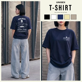 เสื้อยืดผ้าคอตตอน M-4XL พิมพ์ลาย " ฮอลิเดย์ " พร้อมส่ง