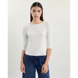 AMR DE SAISON ( AIMER ) - AMR Cotton Spandex Three-Quarter Sleeve T-Shirt