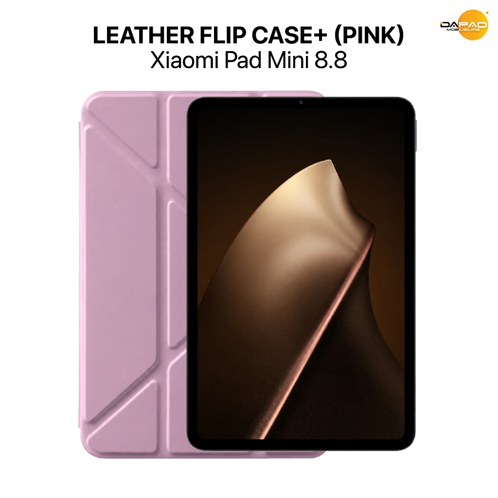 Dapad เคสกันกระแทก หลังทึบ กันรอย ขอบซิลิโคน แท็บเล็ต เรดมี่ Xiaomi Redmi Pad MINI 8.8 Leather Flip Case+ พับได้สองแบบ