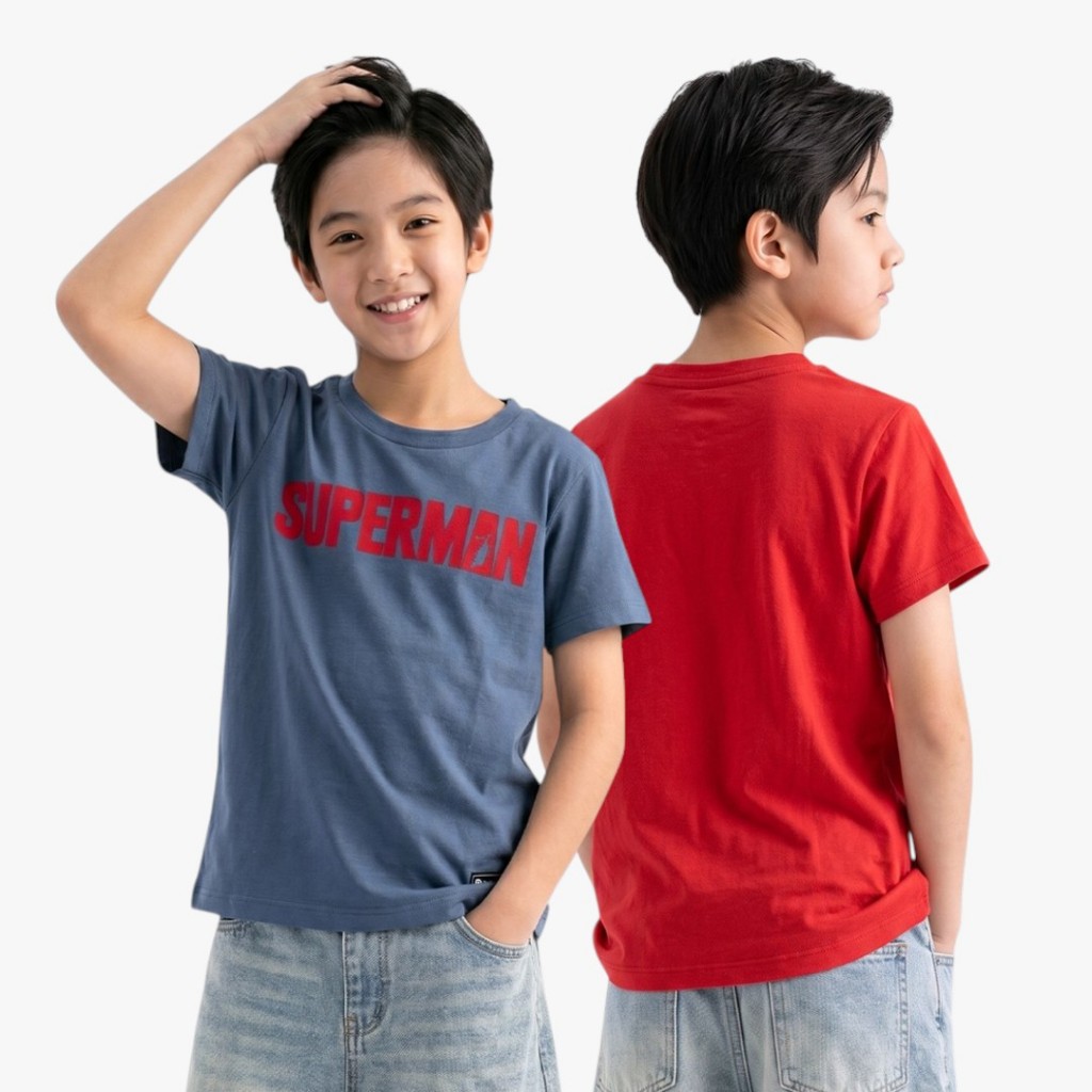 DOSH BOY'S T-SHIRTS SUPERMAN เสื้อยืดคอกลมเด็กชาย 2สี (กรม-แดง) 9DSBT5133 (4-12)