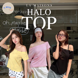เสื้อปาดไหล่แขนสั้น ผ้ายืดนุ่ม Halo Top