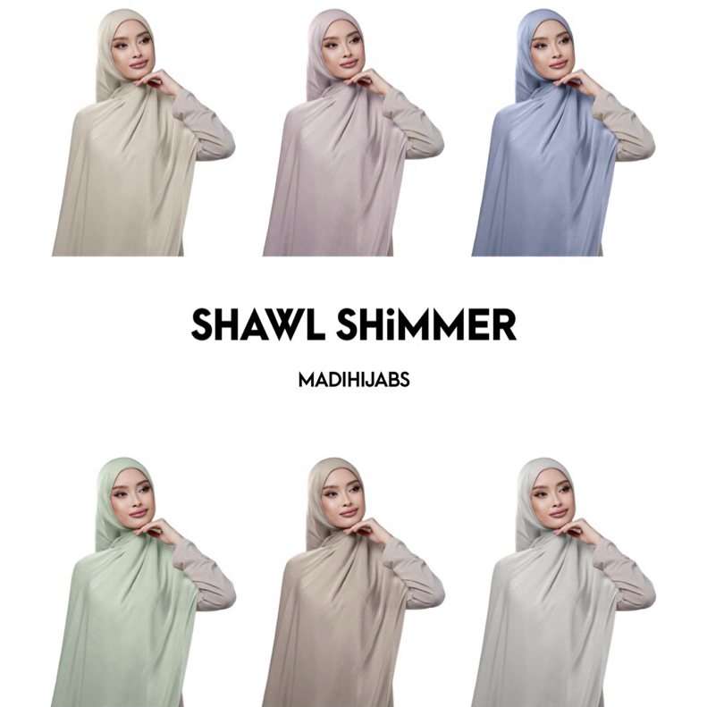 SHAWL SHiMMER MADIHIJABS ผ้าชิมเมอร์พันยาว ผ้าแวววาวในตัว