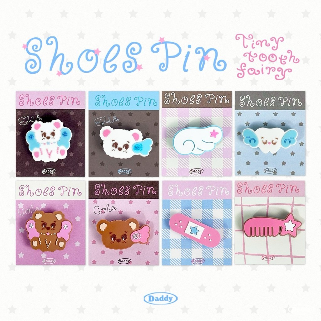 DADDY | Tiny Tooth Fairy Shoes Pin ตัวติดรองเท้า สำหรับตกแต่งรองเท้า สุดน่ารัก