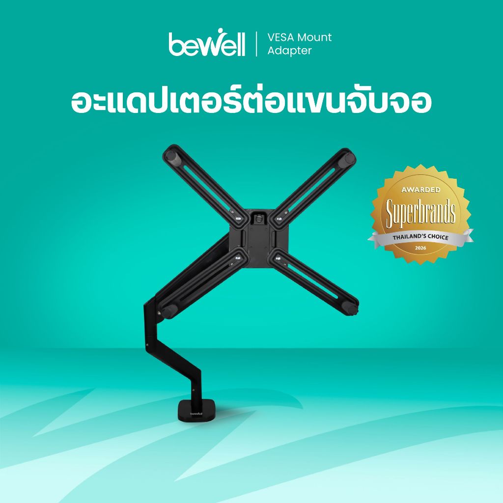 Bewell อะแดปเตอร์ สำหรับจอที่ไม่มีรู VESA  ยึดกับจอคอม รองรับจอขนาด 13-27 นิ้ว รับน้ำหนัก 8 kg
