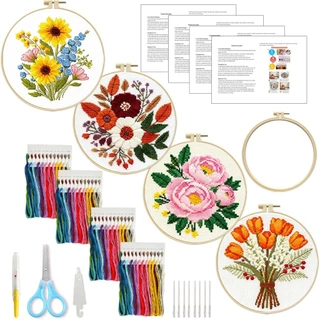 (พร้อมส่ง) ชุดปักครอสติชเส้นด้าย 11CT Cross stitch (ปัก3เส้น) ครอสติชผ้าพิมพ์ลาย งานฝีมือ DIY งานเย็บปักถักร้อย Monalisa