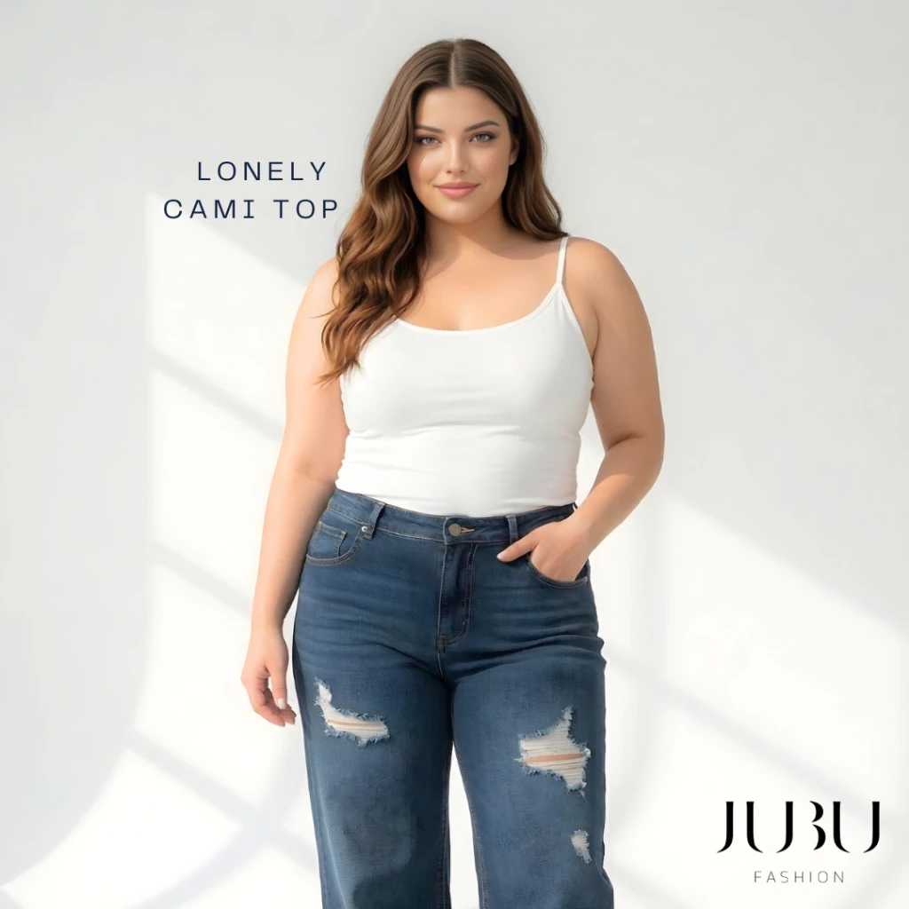 JUBUFASHION เสื้อซับในสายเดี่ยว (ไม่มีฟองน้ำ) เสื้อสาวอวบ ผ้าเรย่อน ใส่สบาย อก35-50นิ้ว ส่งด่วน#481