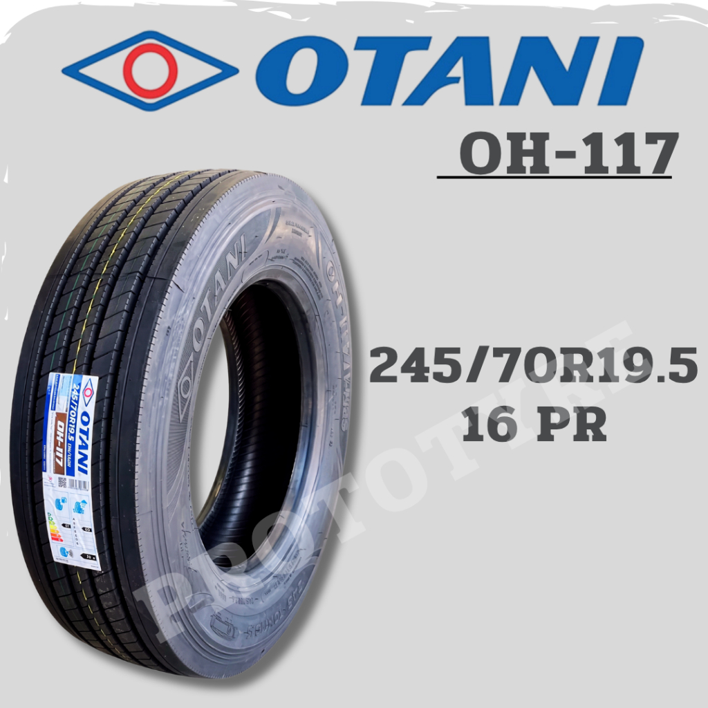 ยางรถบรรทุกเรเดียล 245/70R19.5 16PR ยี่ห้อ OTANI รุ่น OH-117