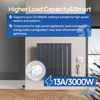 Shelly Plug M Gen3 ปลั๊กไฟอัจฉริยะ WiFi Matter Smart Plug 16A วัดการใช้ไฟฟ้า Bluetooth รองรับ Alexa Home Assistant