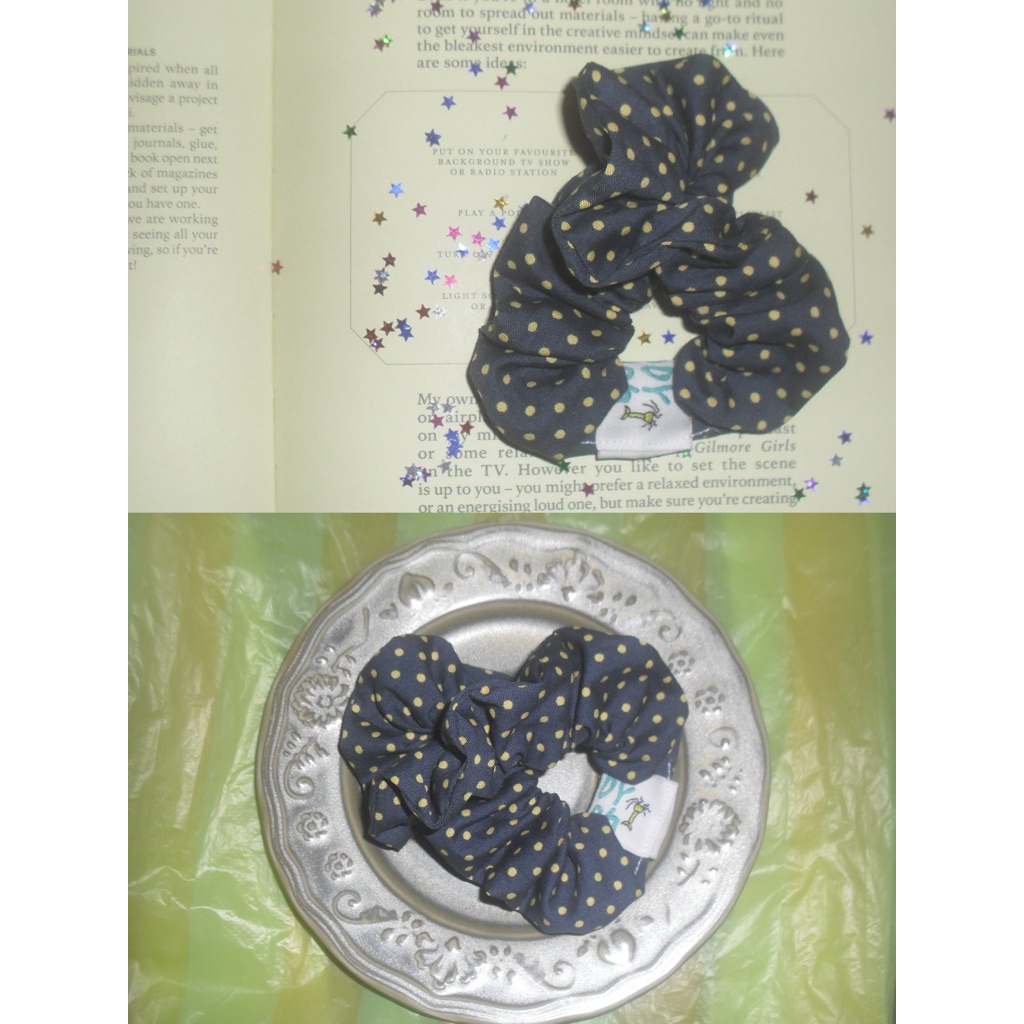 teddy scrunchies ♥️ teddy green หนังยางมัดผม (ไซส์ปกติ) รูปที่ 3