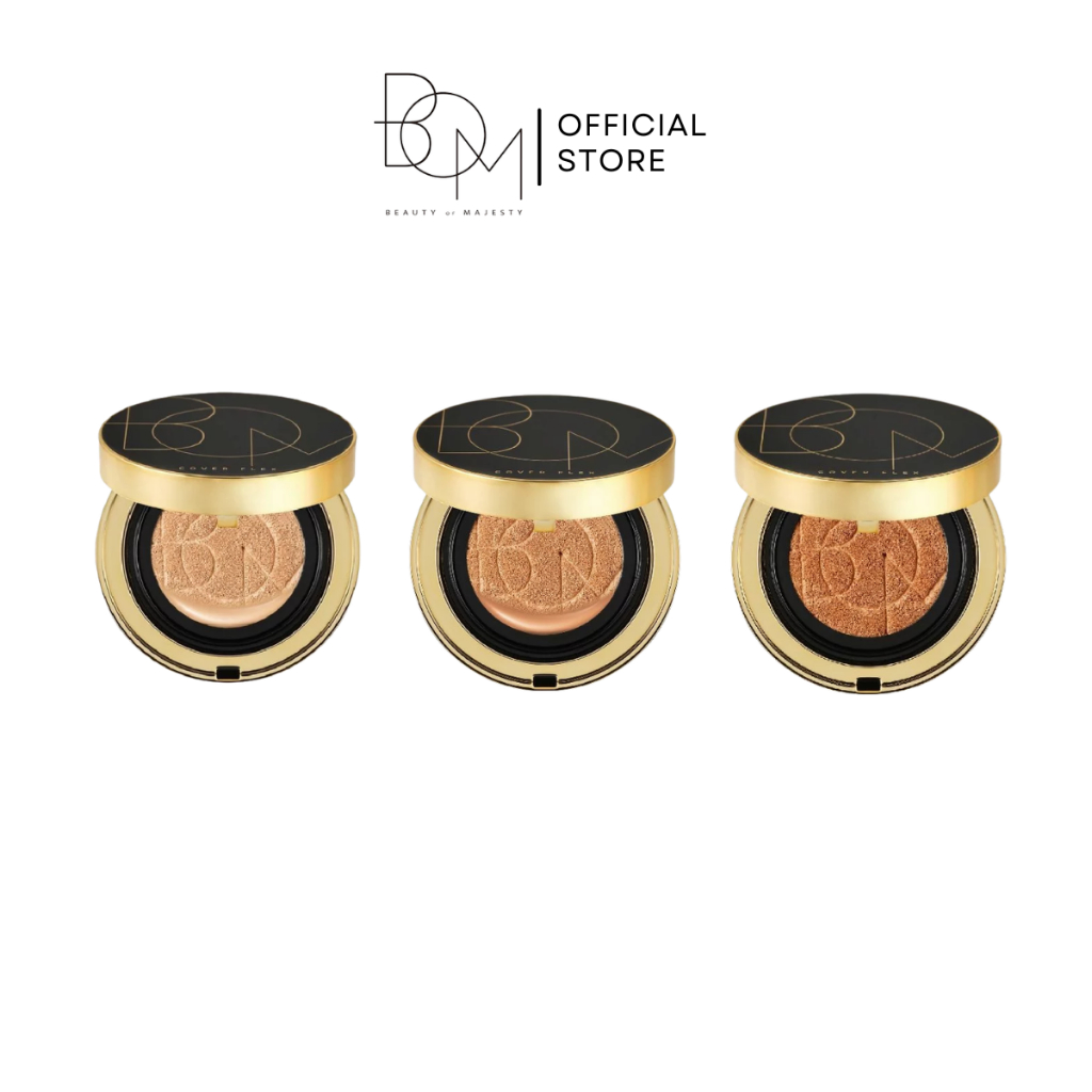 BOM COVER FLEX CUSHION SPF50+ PA+++ 15g คุชชั่นเนื้อบางเบา ปกปิดริ้วรอยได้อย่างธรรมชาติ