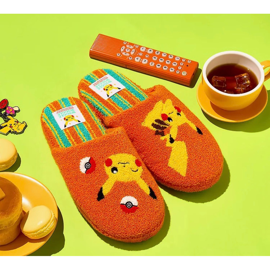 [Pokemon Special Edition] รองเท้าสลิปเปอร์ Wiggle Wiggle Slippers CLOUD BEAR&BUNNY รองเท้าใส่ในบ้าน ที่ทำงาน พื้นนุ่ม