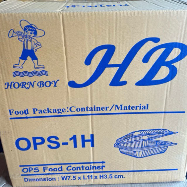 [ยกลัง3,000ชิ้น]กล่องใส OPS 1H HB ยกลัง3,000ชิ้น