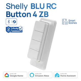 Shelly BLU RC Button 4 ZB Smart Zigbee Scene Switch Wireless Remote 4 Buttons รองรับ Home Assistant